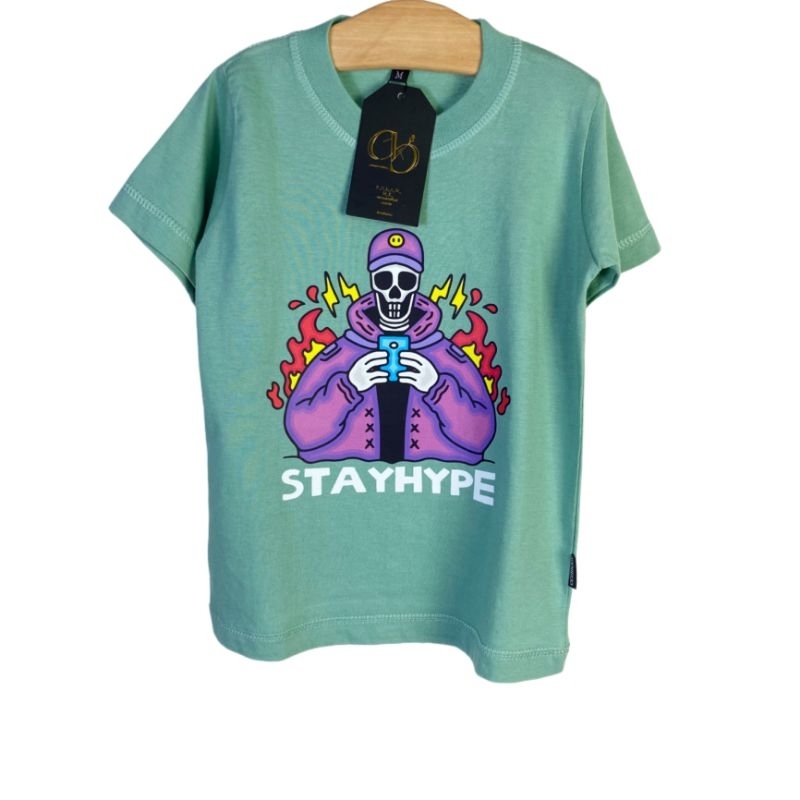 Rya.id - Kaos Distro Anak Lagi HIts Stay Hipe T-shirt Anak Lengan Pendek Best Seller