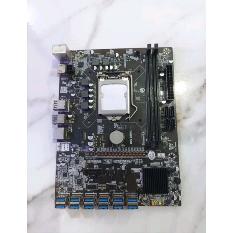 Mobo mining Motherboard mining BTC B250C socket 1151 DDR4 support prosesor gen 6 gen 7 ada HDMI