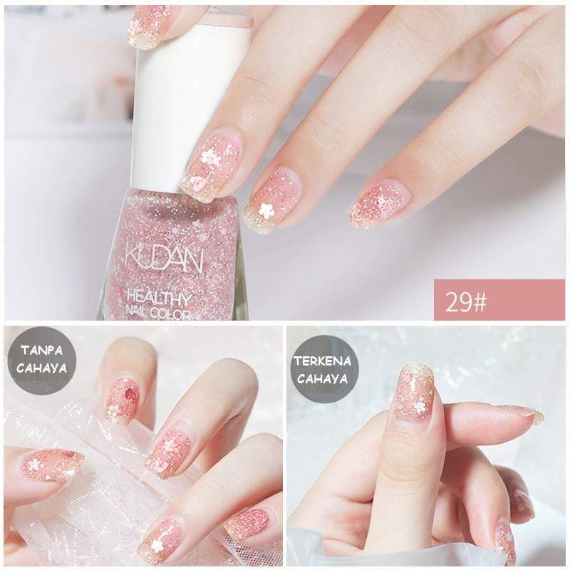 LUCKYMALL KUDAN Kutek Kuteks Photocromic Berubah Warna Jika Terkena Sinar Matahari Halal Muslimah Sholat Non Peel Off Sehat Healthy Nail Polish Gel Color Change