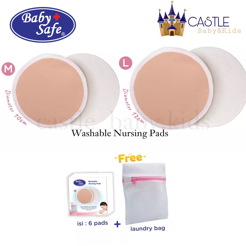 Baby Safe Washable Nursing Pad - Breast Pad | Penyerap ASI Cuci Ulang - Breastpad Kain