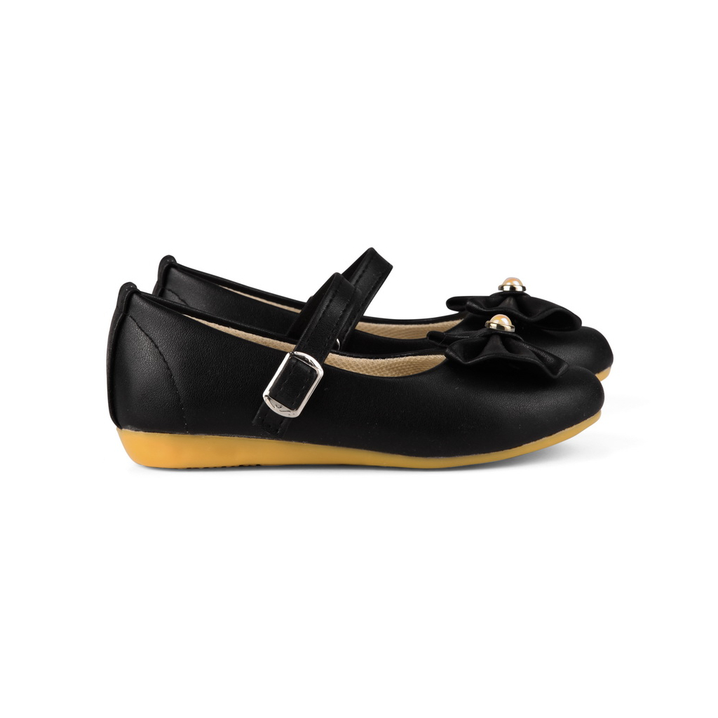 Sepatu Anak Perempuan Usia 1 Sampai 2 Tahun Model Flat Shoes Lucu Termuarh WMP HITAM