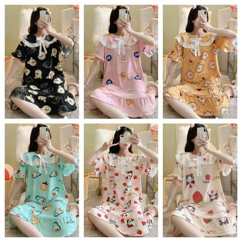 Daster renda import/Daster pita wanita/Daster Korea premium import