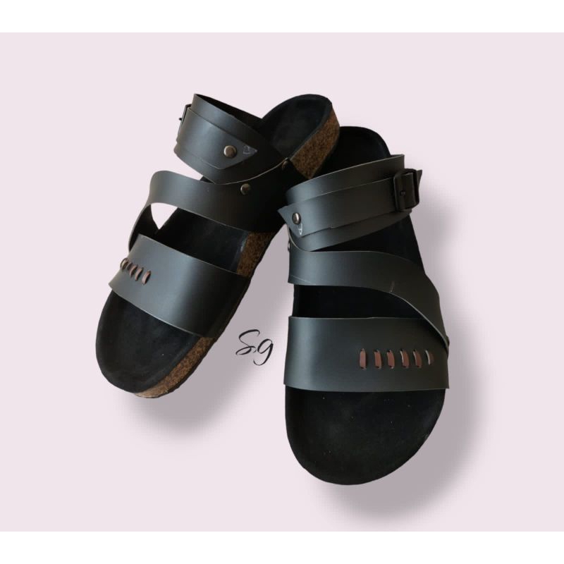 sandal slop puyuh kekinian model birken ban tiga//Sandal New Arrival SG//Sandal Viral