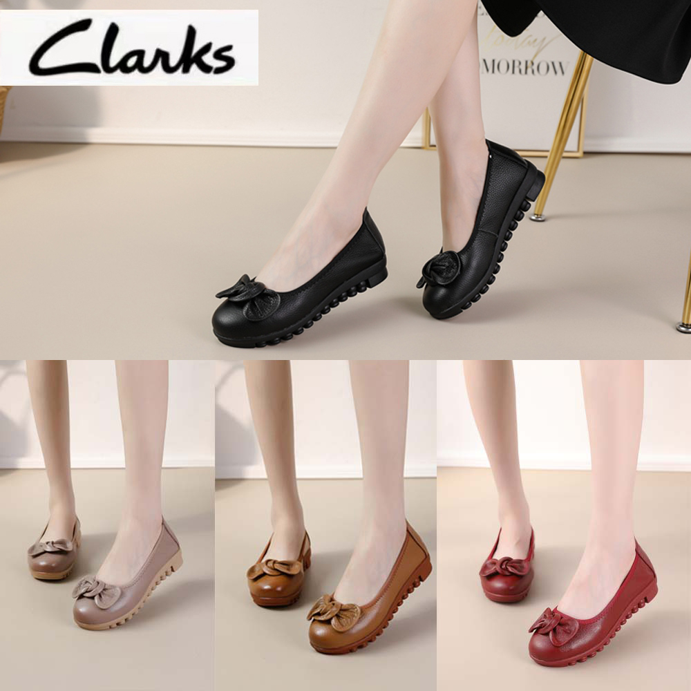 Clarks new pita Sepatu  woman  Sepatu Wanita  melati flat wanita kulit asli