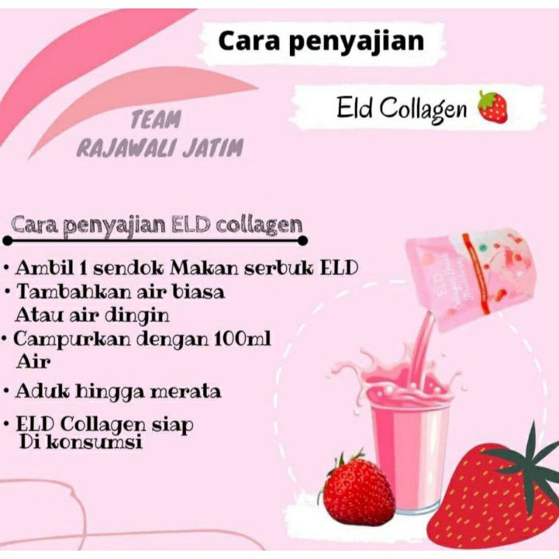 ELD Collagen Drink Pemutih Badan dan Pelangsing Badan dalam 1 Kemasan 125gr