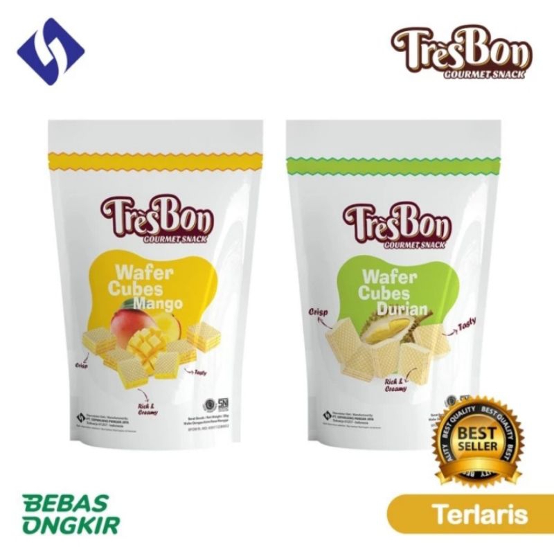 

Tresbon Wafer Cubes Pouch Chocolate, Strawberry, Durian, Mangga 35gr