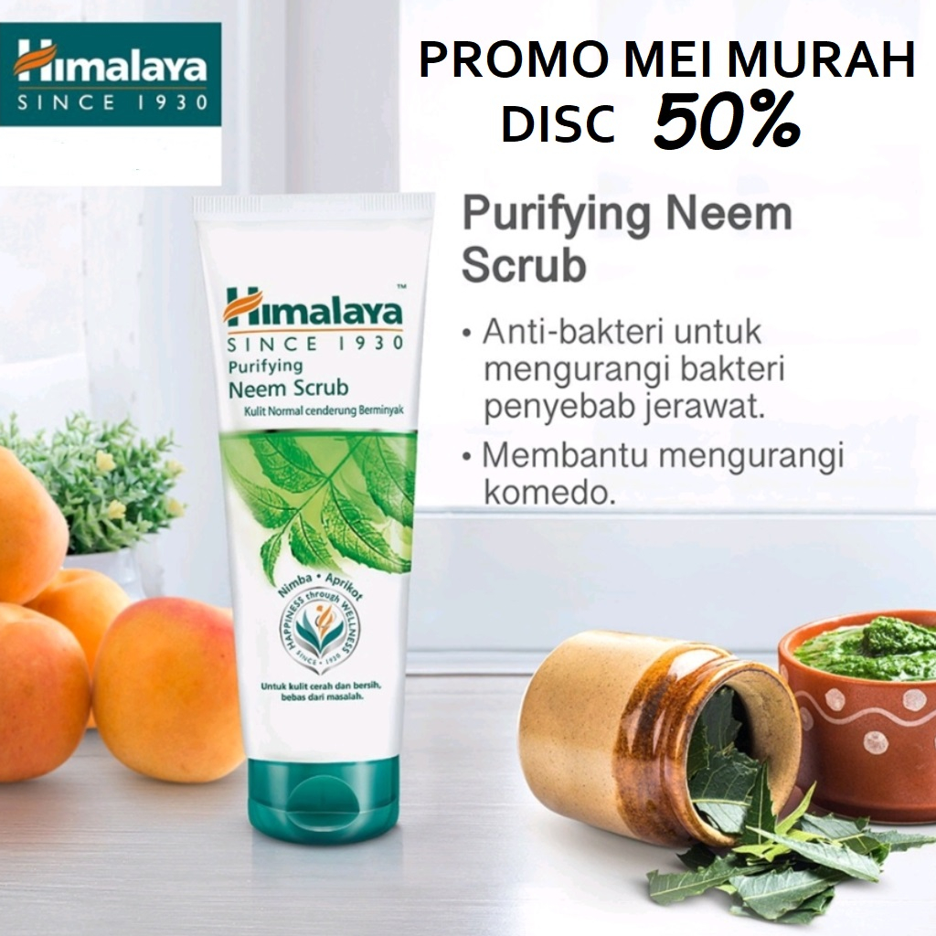 PROMO MURAH BELI 1 GRATIS 1 Himalaya Neem Mask / Purifying Face Wash / Scrub Anti Jerawat