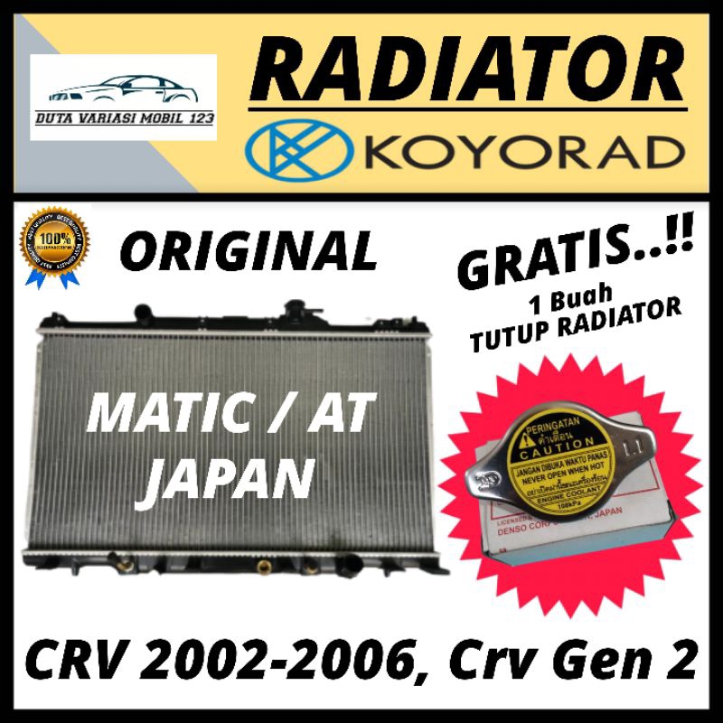 Radiator Crv 2002 2003 2004 2005 2006, Crv Gen 2 Matic Original - KOYORAD