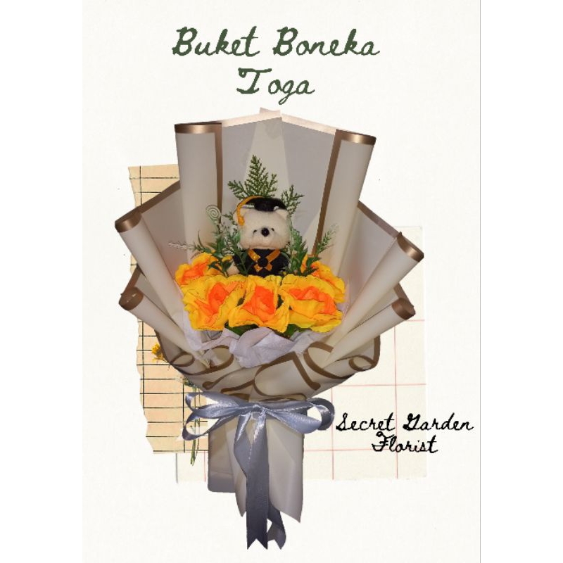 BUCKET BONEKA TOGA/BUCKET BONEKA WISUDA/BUKET UANG/BUKET BUNGA/SNACK/CUSTOM UNTUK WISUDA, ULANG TAHU