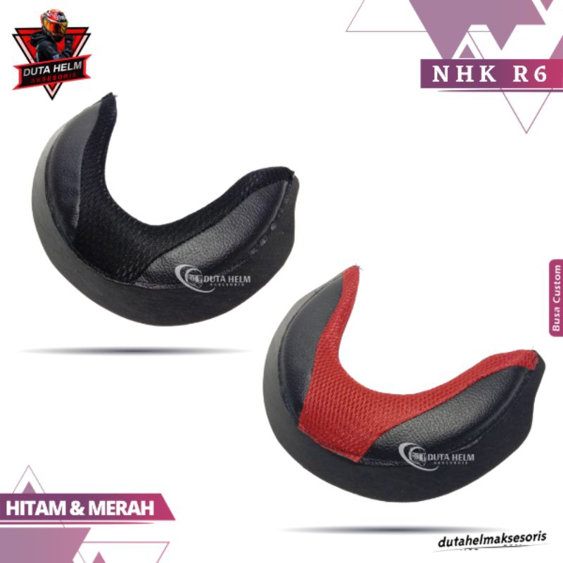 Busa Leher Helm Nhk R6 R1 Gladiator Aviator Reventor Predator Hitam Merah Half Face Custom
