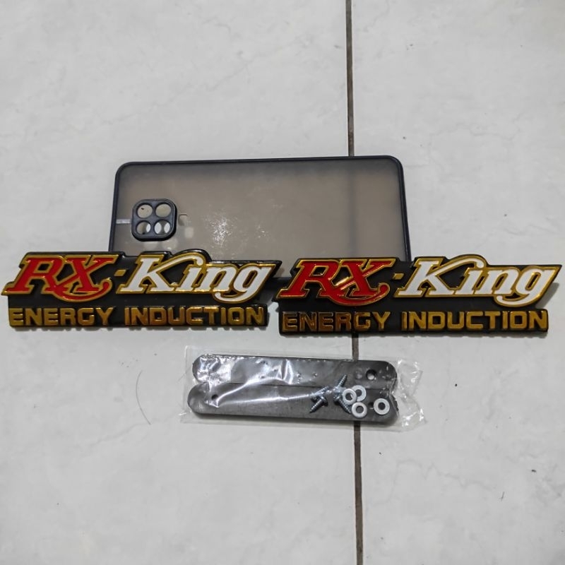 simbol emblem dop box aki Yamaha RX King K 135 RXK kobra Master merah model Ori original