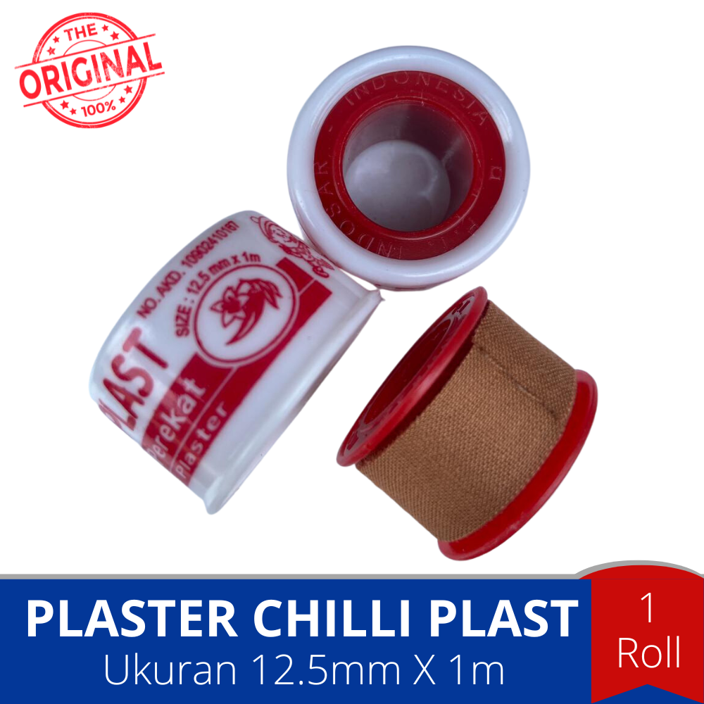 Plaster Roll Kecil Perekat Kain Kasa Kebutuhan Medis Penutup Luka Chilli Plast - ORIGINAL