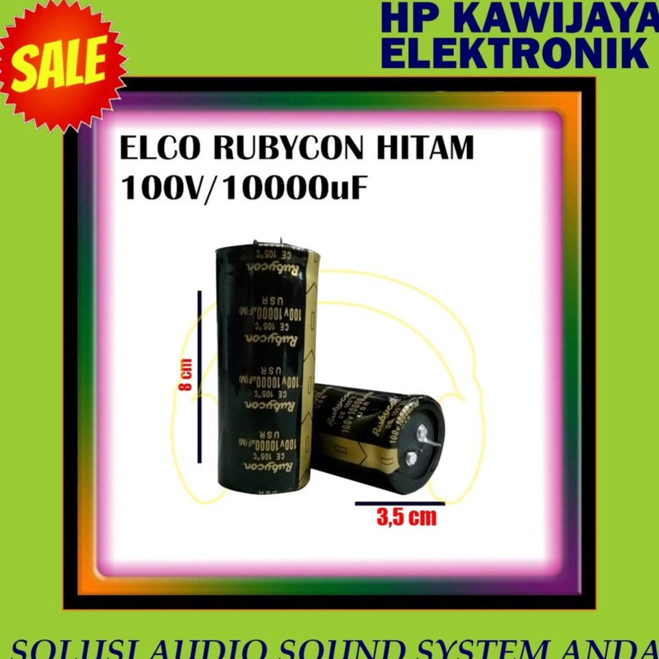 elco rubycon 10000 mikro 100 volt 100v panjang elko rubycon hitam 100v 10000uf