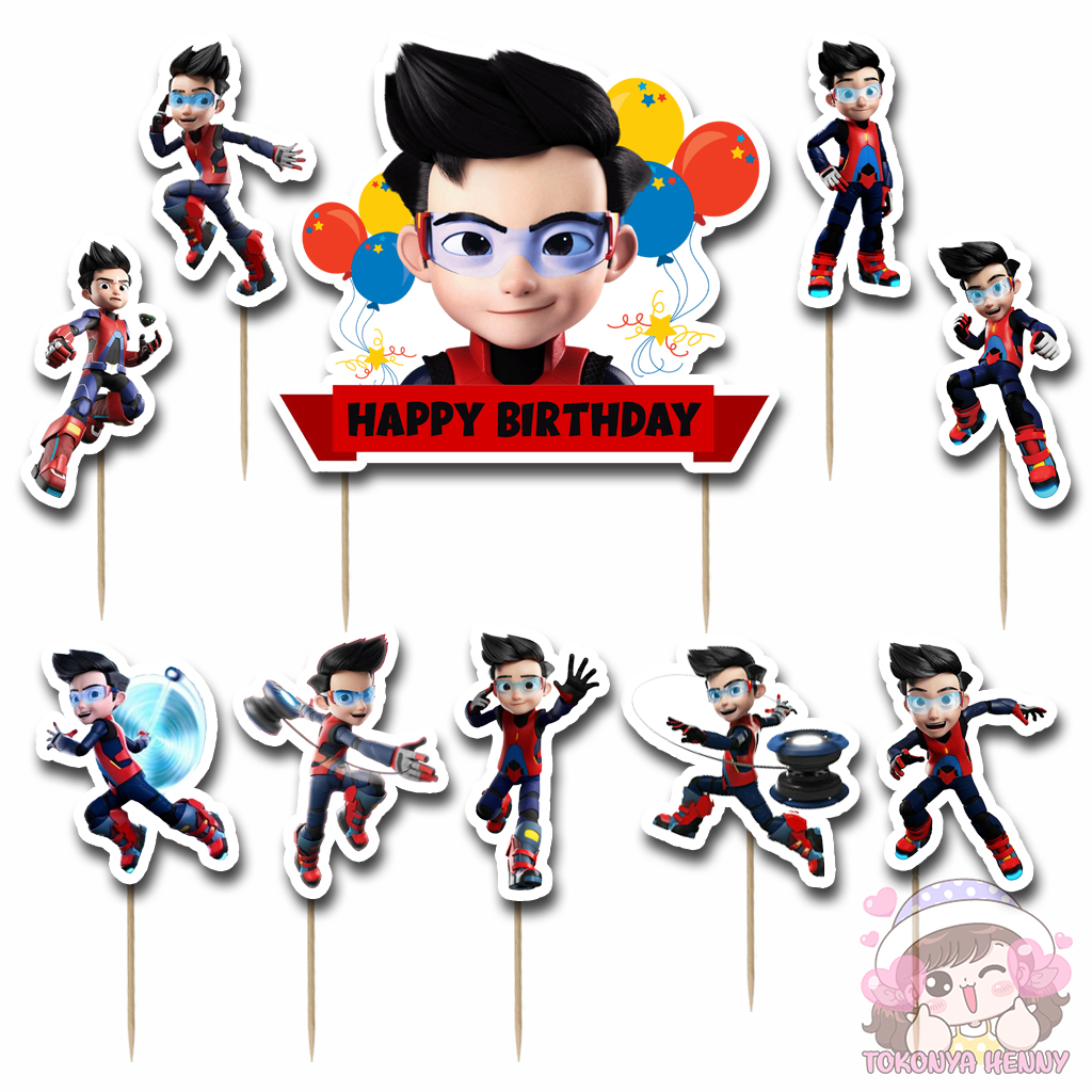 Topper Cake Hiasan Kue Ulang Tahun Anak motif EJEN ALI