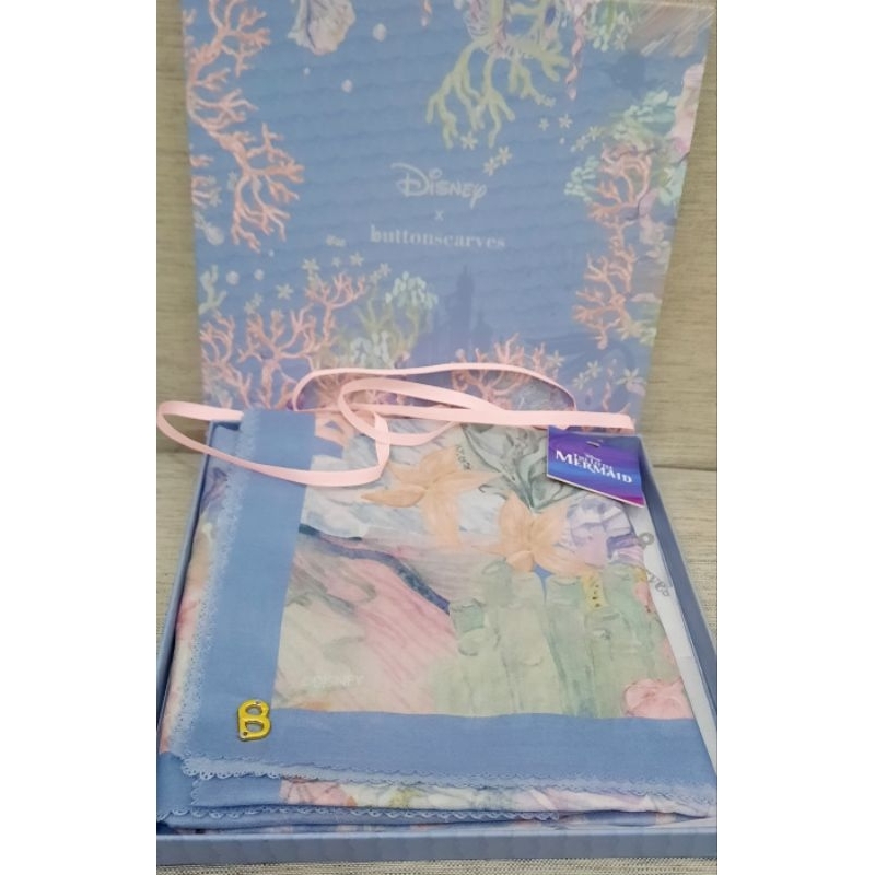 Buttonscarves Liitle Mermaid Blue (Preloved)