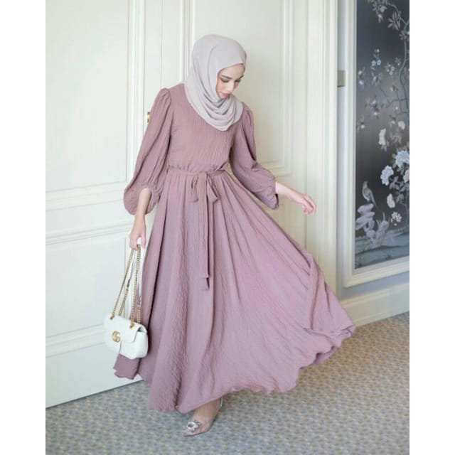 INAYAH DRESS - DRESS SIMPLE/Dress Wanita/ Dress Elegan/ Dress Polos/ Korean Look