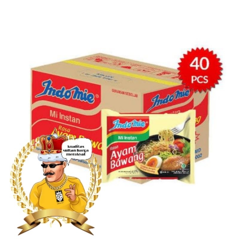 

Indomie Rebus Ayam Bawang 1Dus Isi 40Bungkus
