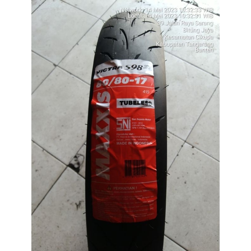 Maxxis Victra 80/80-17 Tubeles