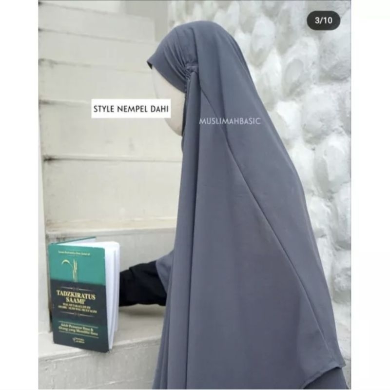 Preloved FK french Khimar Shafiya Muslimah Basic