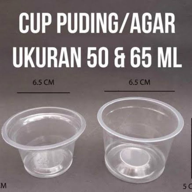cup puding plastik 65 ml / gelas puding plastik 65 ml