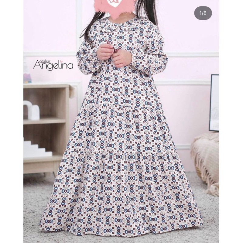 LITTLE BELLA DESSERT IN BLOOM CORAL MAYA IN LOVE CREAM SWEDISH 2-4Y  LITTLE ZAHRA ANCHOR GREY GUMMY 