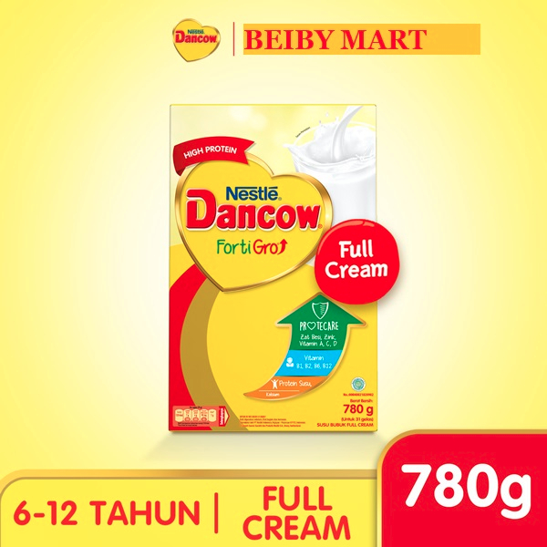 SUSU DANCOW FORTIRGRO INSTAN VANILA COKELAT DAN FULL CREAM 780G