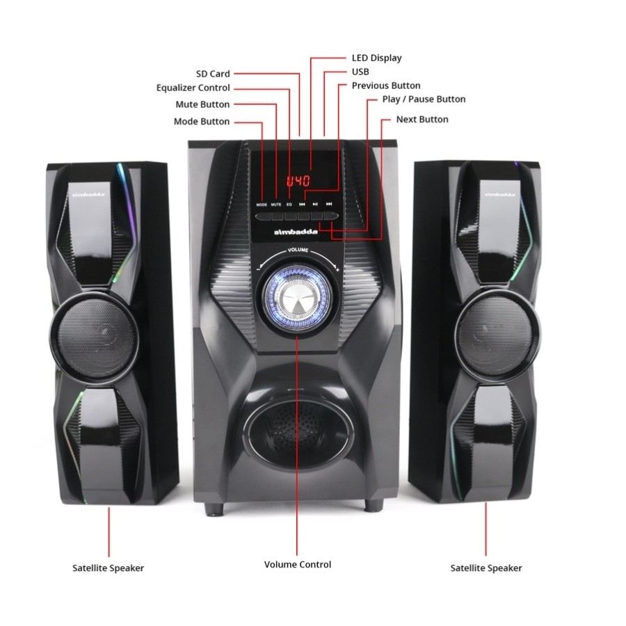 Speaker SIMBADDA CST 8000 N+ With Mic Wireless Simbada CST8000N+