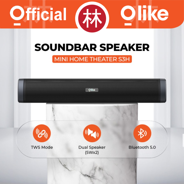 Olike S3H Soundbar Speaker Bluetooth Wireless Mini Home Theater TWS