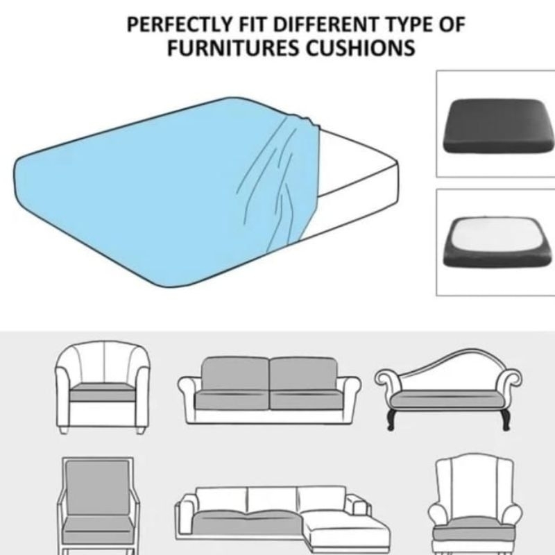 Sarung Dudukan Sofa Elastis 1.2.3 / Cover Dudukan Sofa