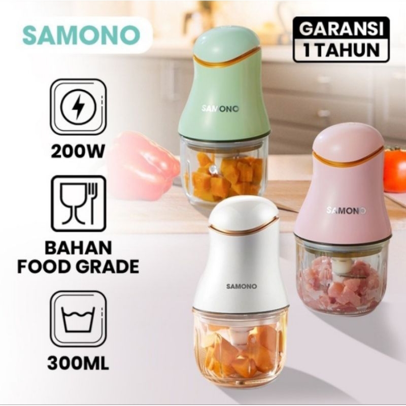 FOOD PROCESSOR CHOPPER PORTABLE SAMONO SW-099 SW099 200WATT 0.3 LITER