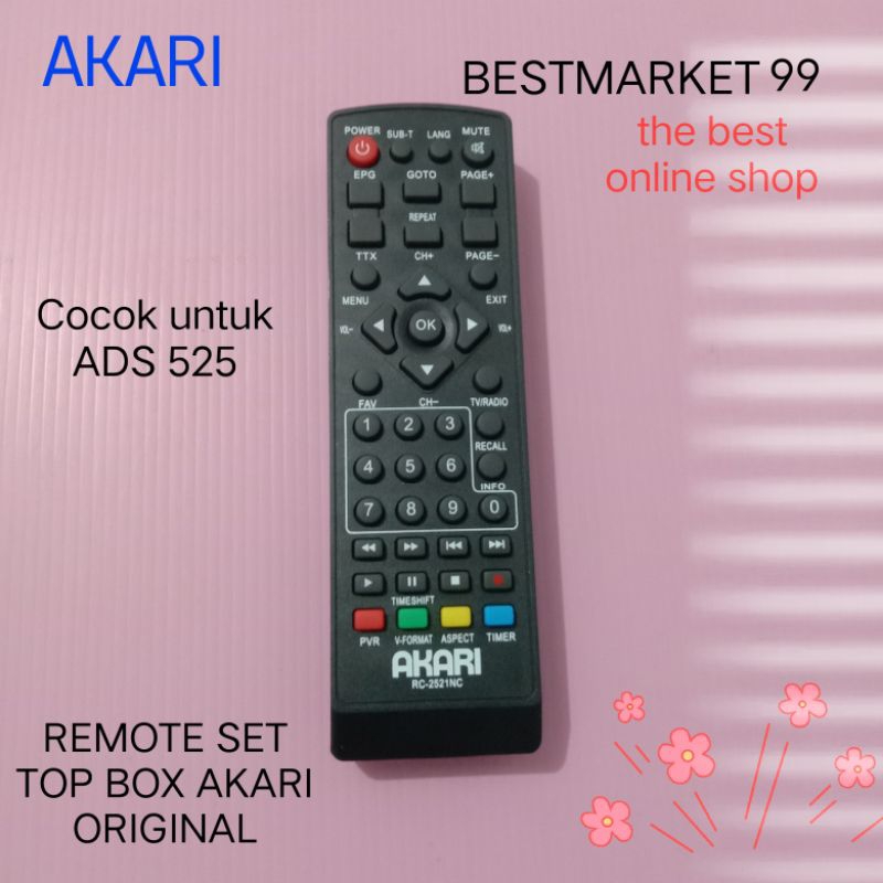 Remote set top box STB AKARI ADS 525 Original / Remote AC AKARI Original