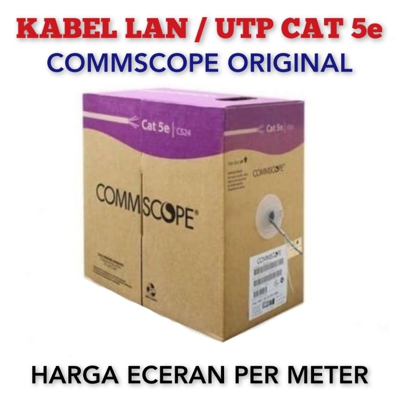 KABEL LAN UTP COMMPSCOPE / COMPSCOPE / AMP CAT 5 / 5E / CAT5 ORIGINAL TERMURAH ( ECERAN / ECER / METER / METERAN ) DULU AMP