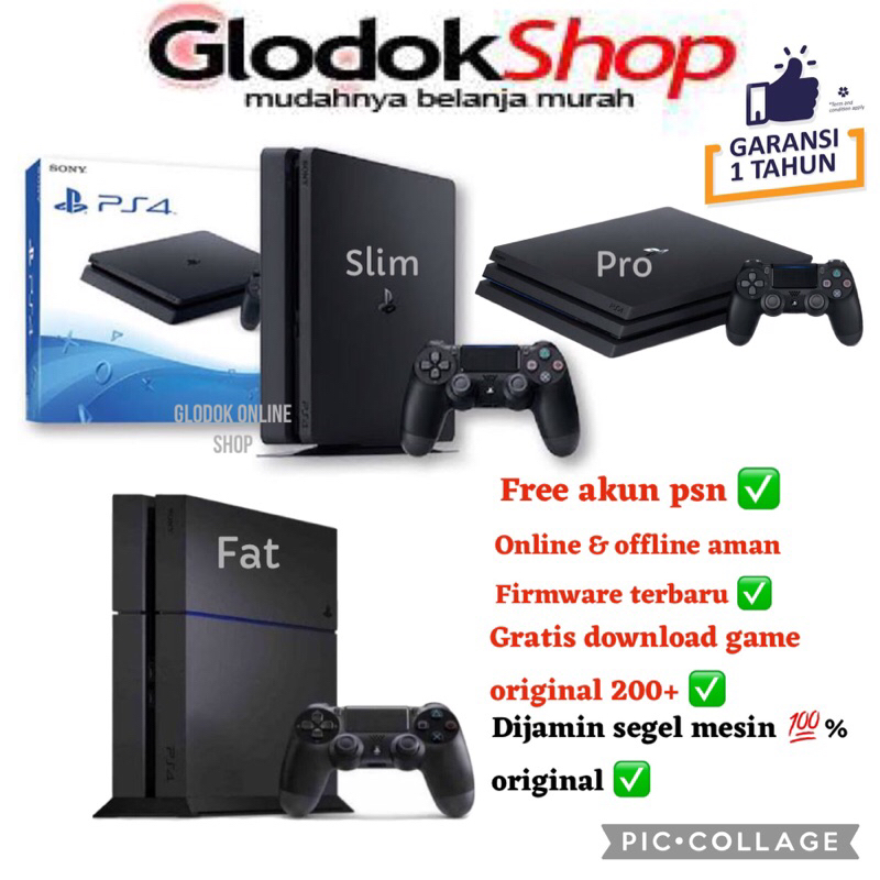 Jual PS4 FAT/SLIM/ PRO playstation 4 hardisk 500gb-1tb/1000gb bisa dan offline | Shopee Indonesia