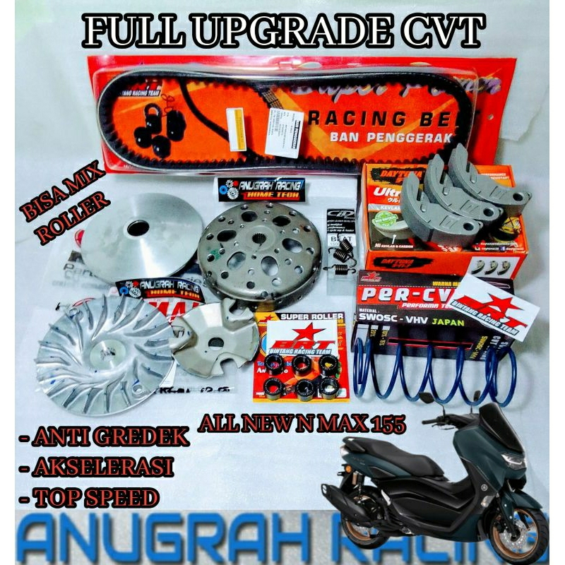 FULL UPGRADE CVT KIRIAN ALL NEW N MAX 155 ALL NEW AEROX 155 NMAX 155 OLD AEROX 155 OLD LEXI 125 MANG