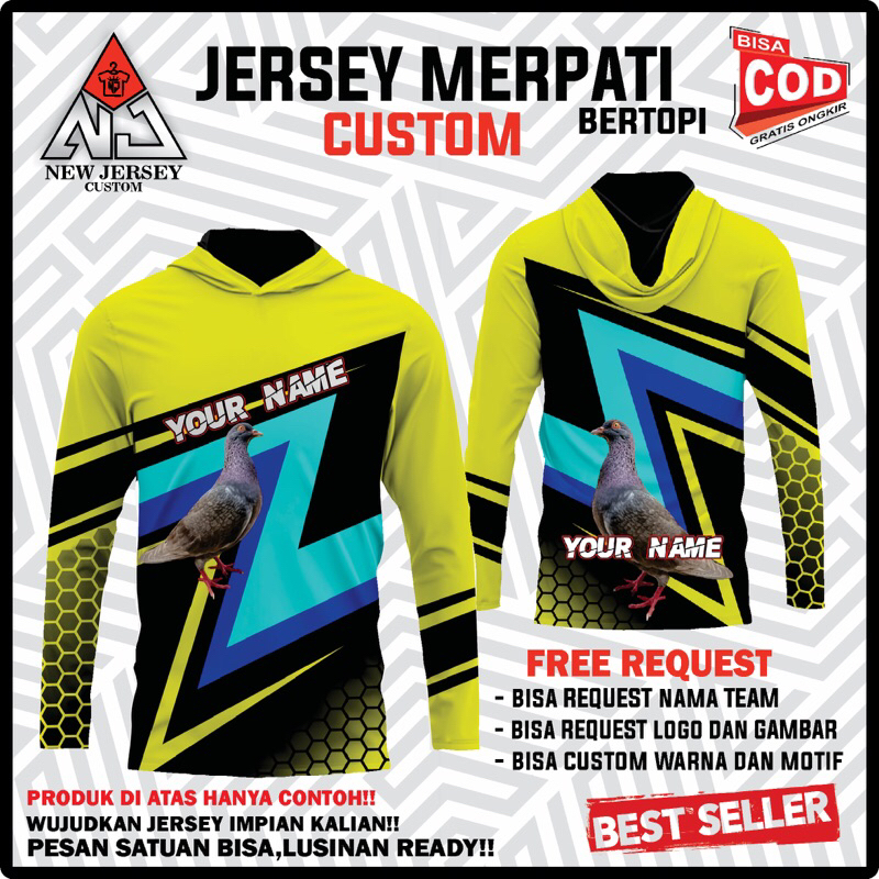 Jersey Baju Merpati Kolong Custom Bebas Desain