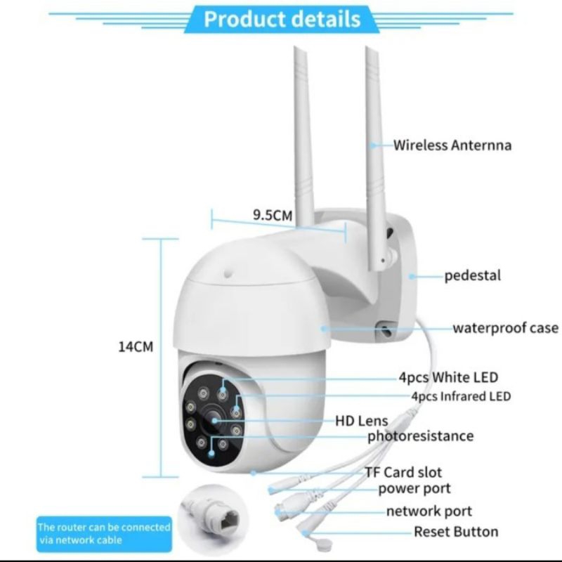 IP CAMERA V380 OUTDOOR 8MP WIRELESS FULL HD 1080P SMART WIFI CCTV