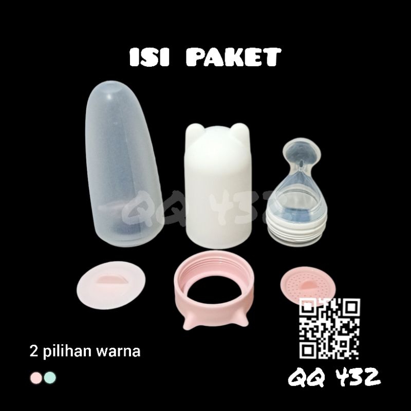 [New Upgrade] Botol sendok makan bayi MPASI botol dot silicone BPA FREE Sendok botol bayi