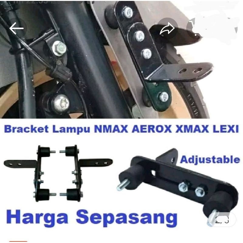 Breket Lampu Tembak Sorot Breket Dudukan Lampu Led Spakbor Motor Yamaha Nmax Aerox Xmax Lexi