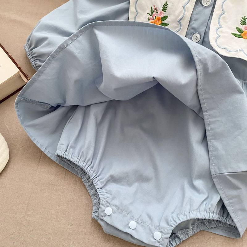 Bleu dress bayi anak perempuan