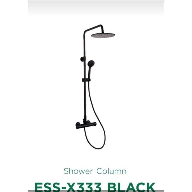 Wasser shower coulum mixer ess-x 333 black new / Kran tiang panas dingin ess-x333 hitam wasser