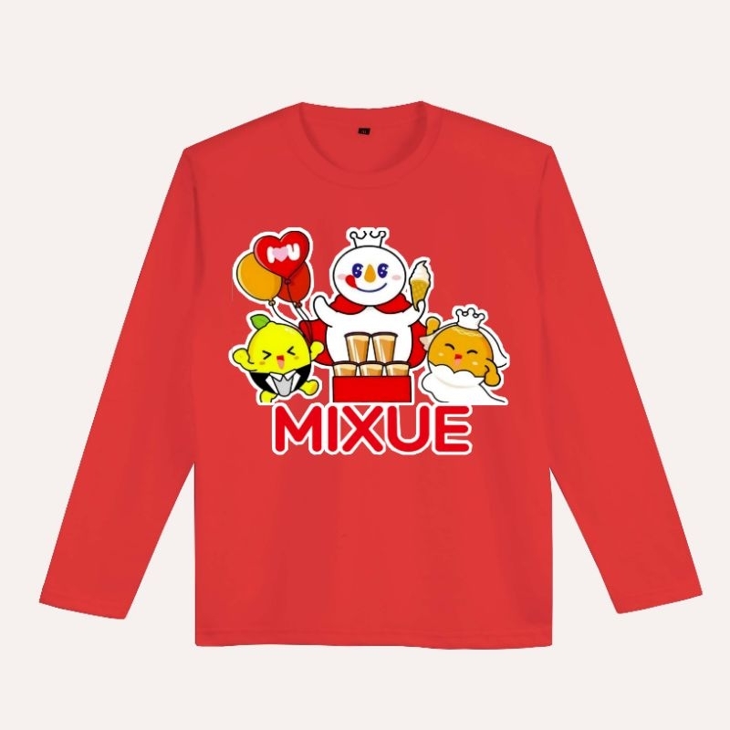 baju kaos anak mixue lengan panjang
