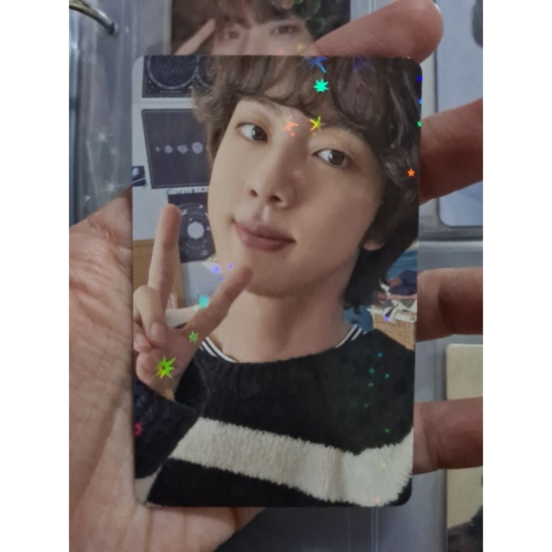 BTS - Jin hologram pc (the astronaut japan fc holo pob baju hitam putih)
