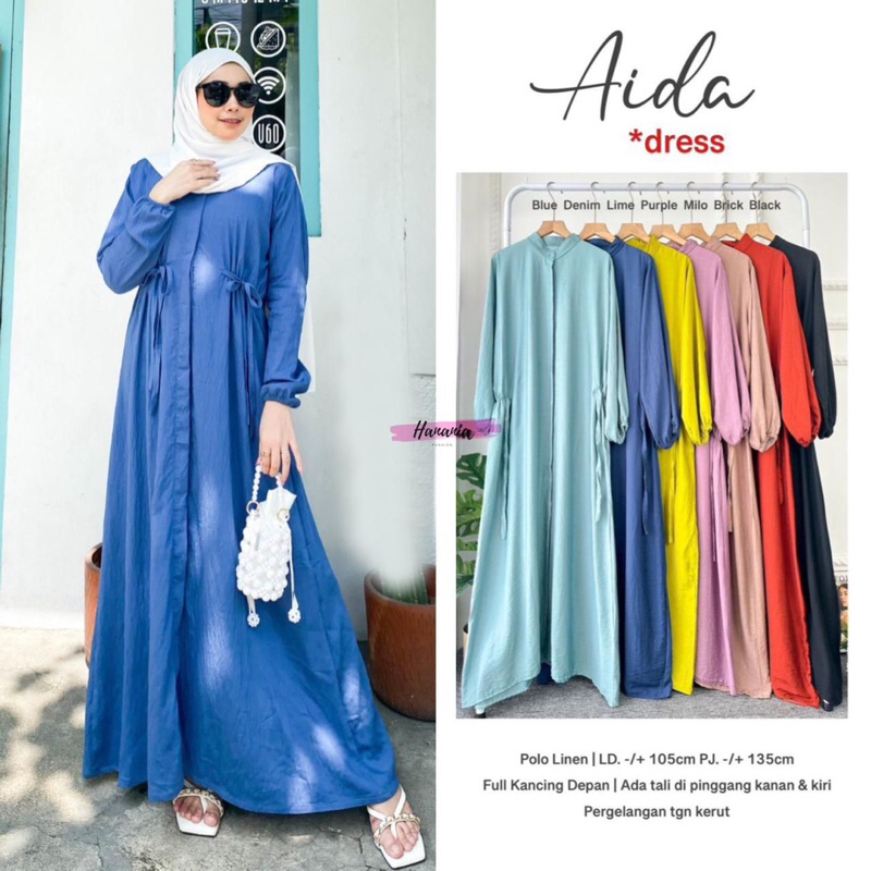 AIDA DRESS / GAMIS MAXY WANITA / ORI BY HANANIA