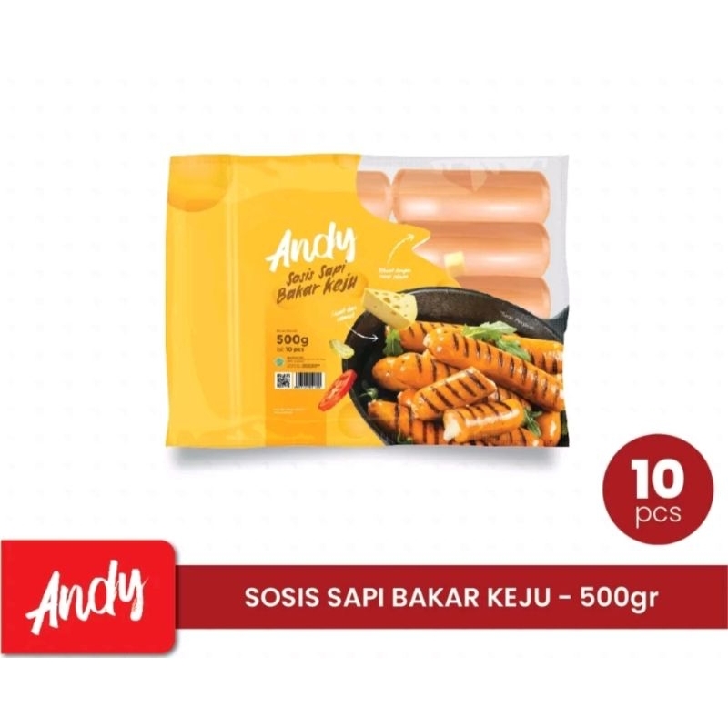 

Andy Sosis Sapi Bakar Keju 500g / Frozen Food