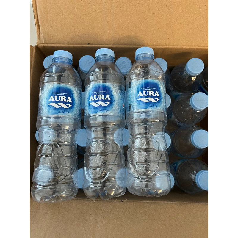 botol bekas 600ml merk aura isi 24
