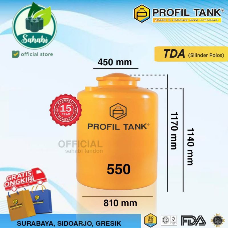 Tandon Air / Tangki Air / Toren Air Murah PROFIL TANK Ukuran 550 Liter Invoice