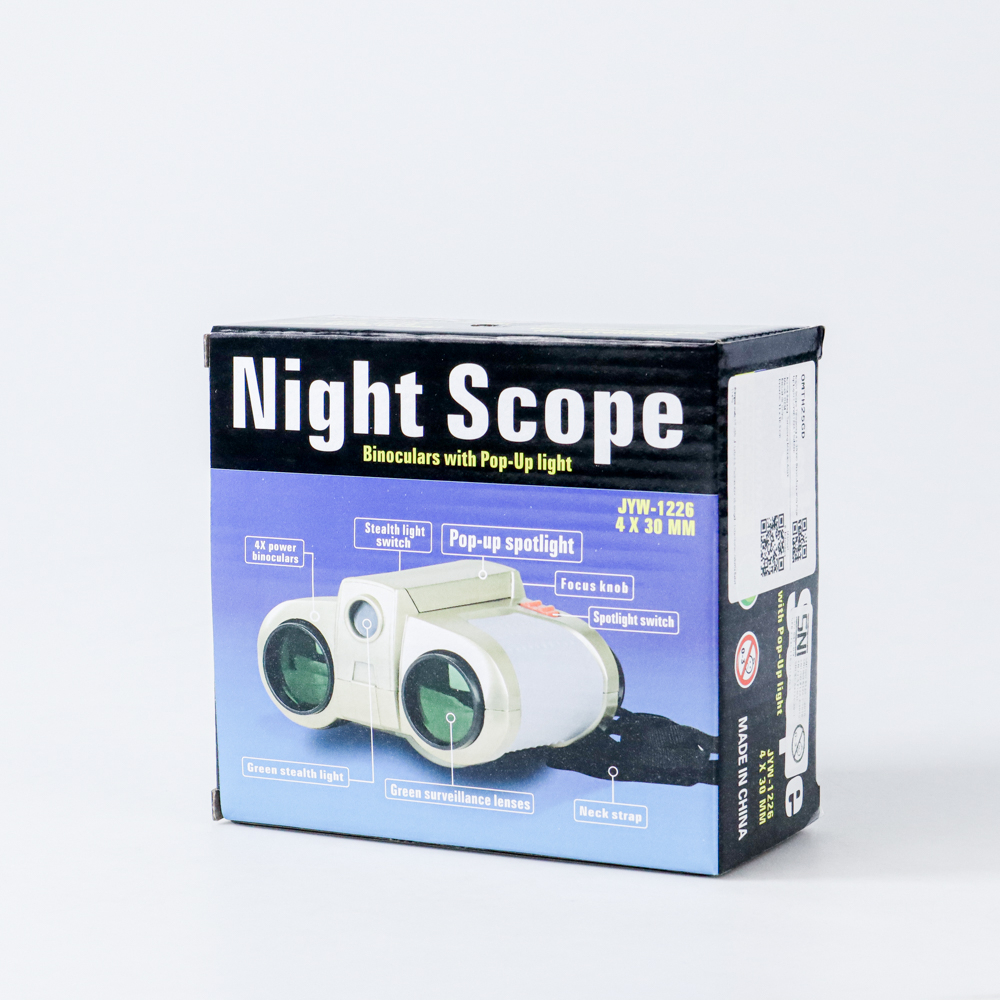 Scope Teropong Binoculars dengan Senter Pop-Up Light 4 x 30mm - Golden