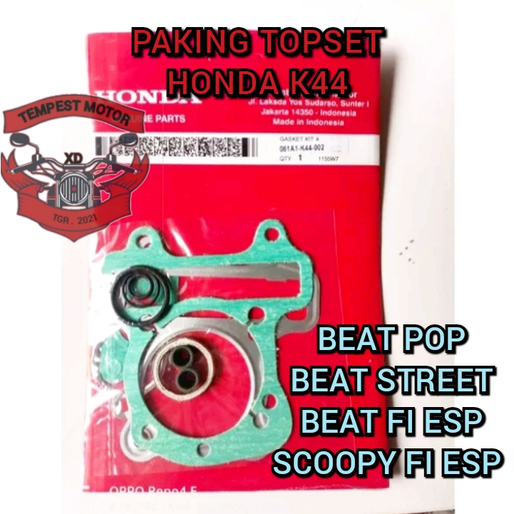 PAKING TOP SET BEAT POP PACKING GASKET TOPSET HONDA K44 TOP SET BEAT ESP TOP SET BEAT FI ESP