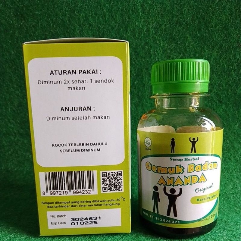 

Gemuk Badan Ananda Syrup Herbal Original