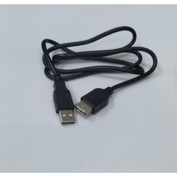 USB Extension 1M Hitam Male To Female Penyambung Kabel Perpanjangan